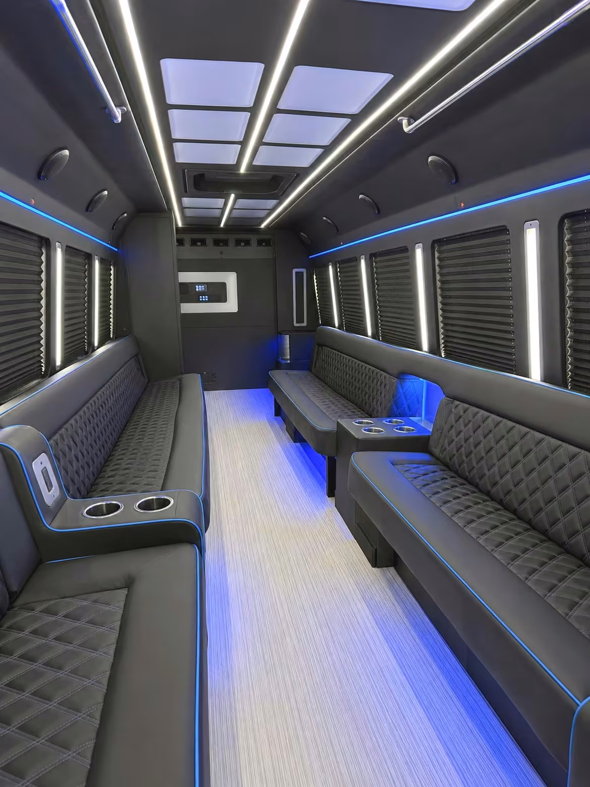 20 passenger party bus inside