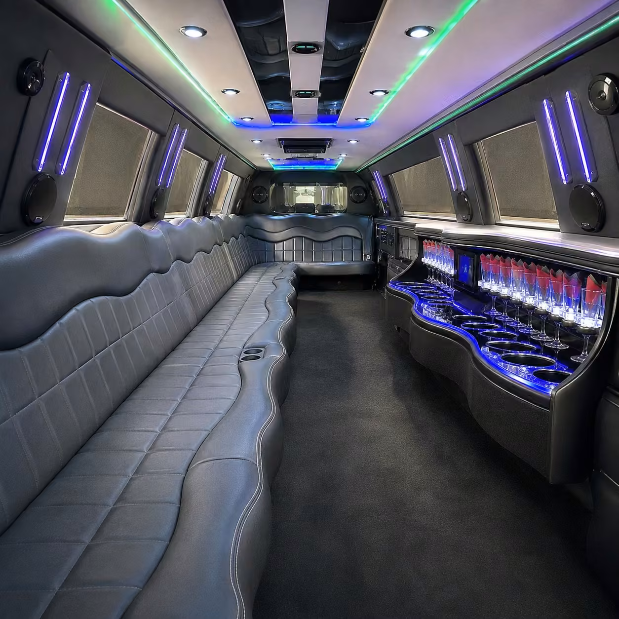 escalade limo interior